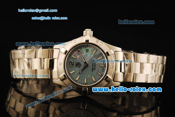 Tag Heuer Aquaracer Swiss Quartz Movement Full Steel with Blue MOP Dial and White Markers - Click Image to Close